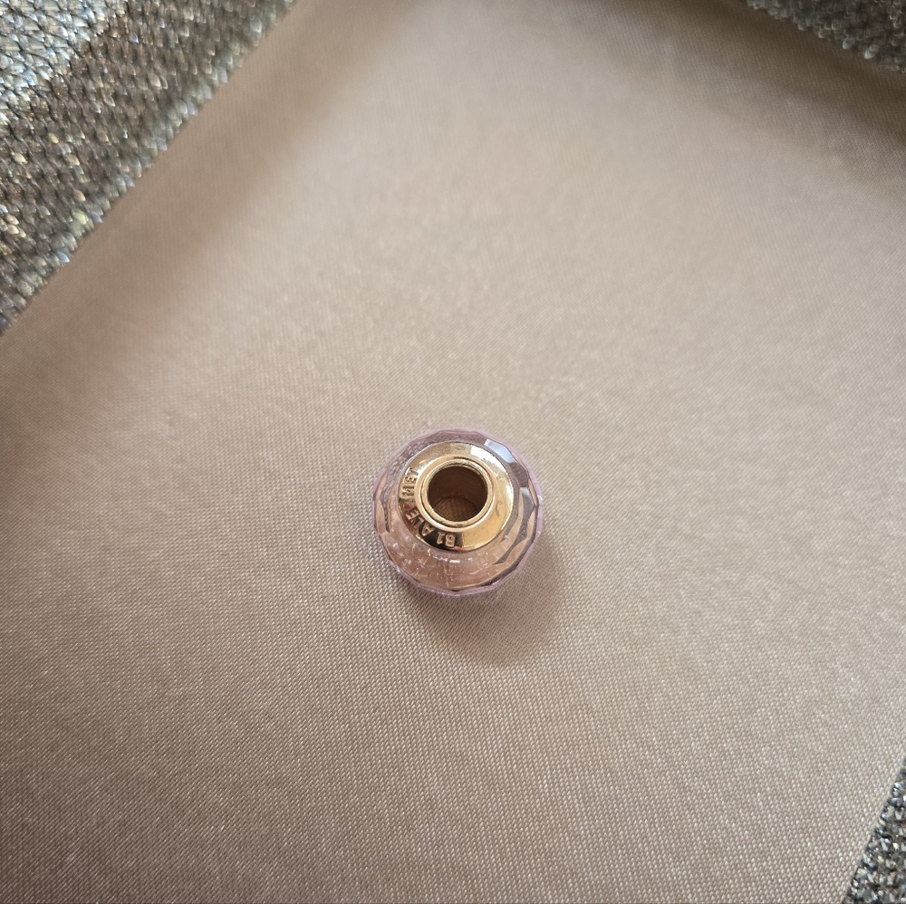 Pandora Pink Shimmering Rose Gold Murano Glass Charm - Picture 7 of 8